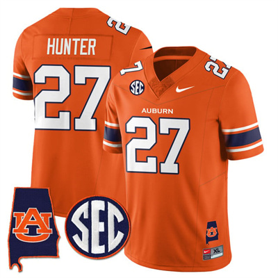 Auburn Tigers Alabama Patch Vapor Limited Jersey orange #27 Jarquez Hunter