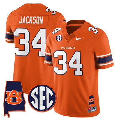 Auburn Tigers Alabama Patch Vapor Limited Jersey orange #34 Bo Jackson