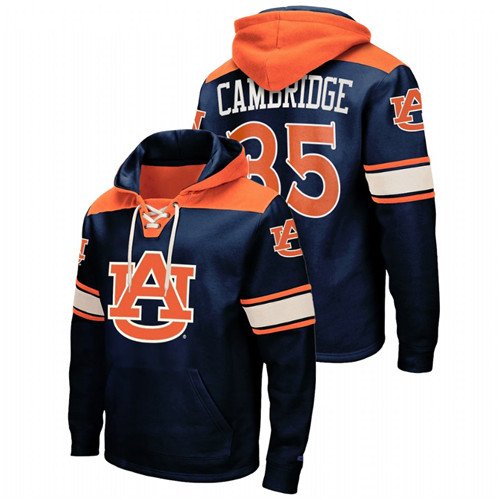 Auburn Tigers Devan Cambridge Navy College Basketball Men Lace-up Hoodie