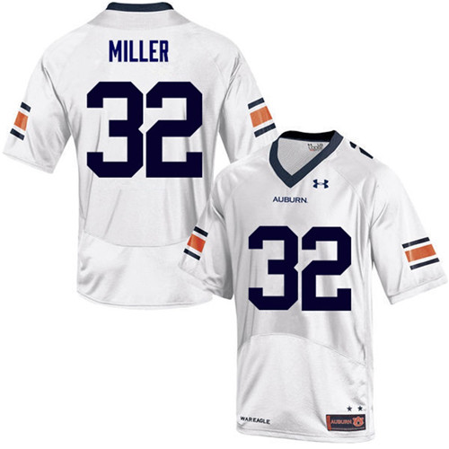 Auburn Tigers White Malik Miller College Football Jersey