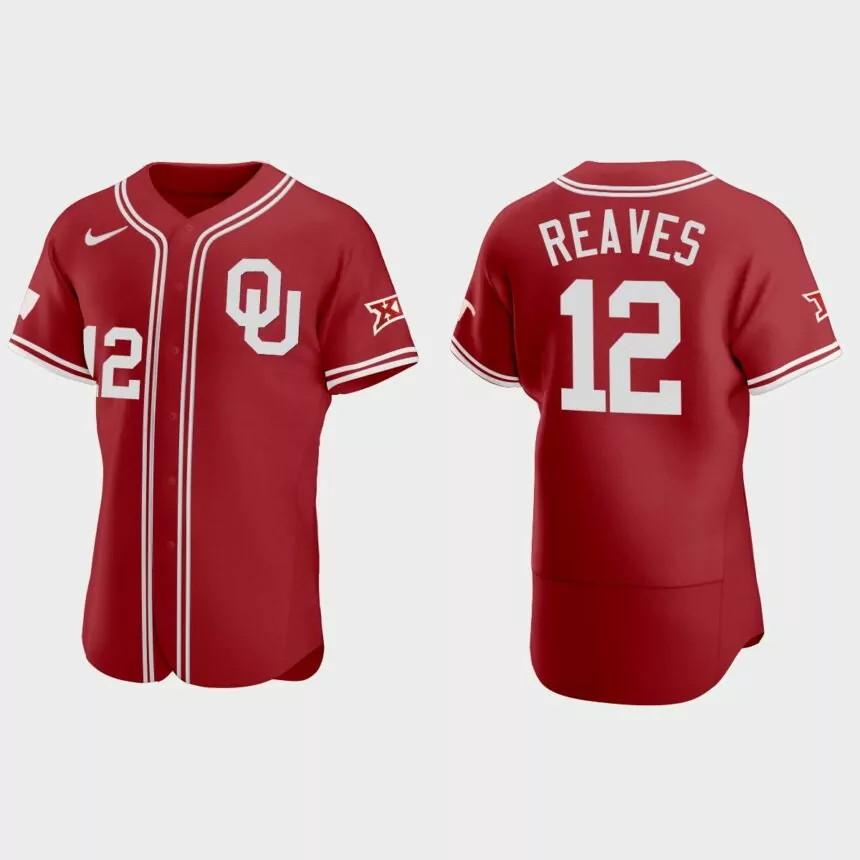 Austin Reaves Oklahoma Sooners 2021 Vapor Prime College Baseball Jersey – Red