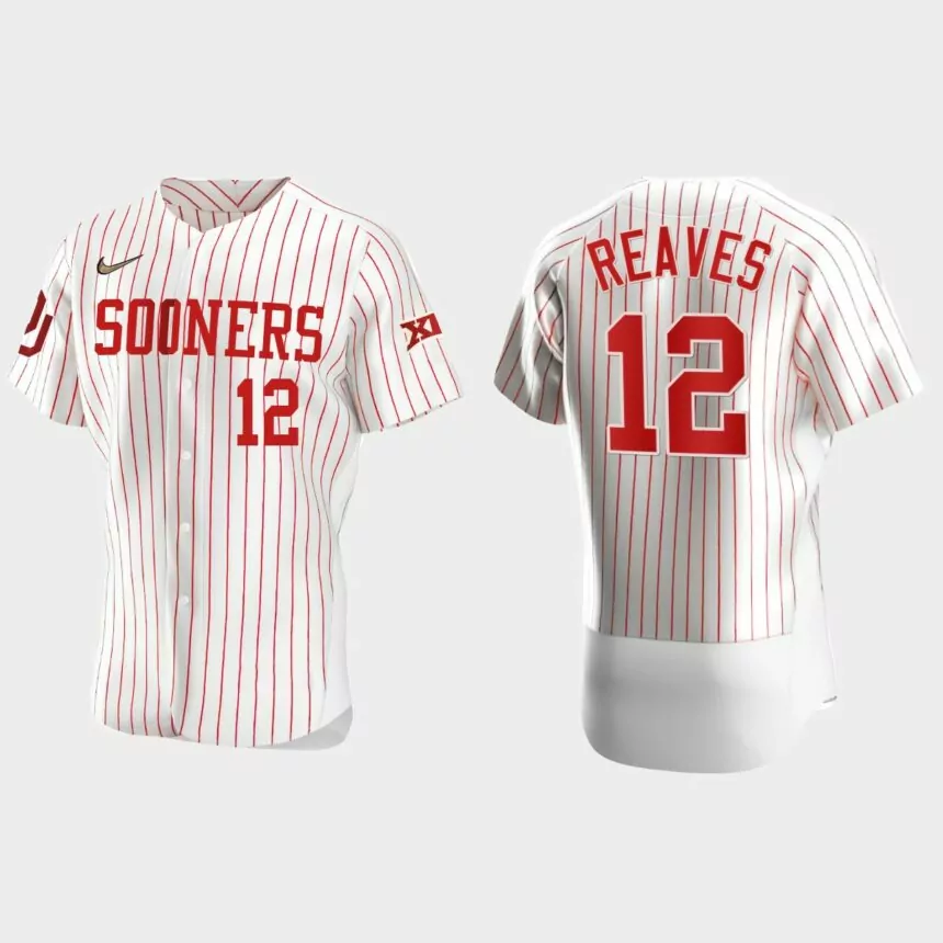 Austin Reaves Oklahoma Sooners 2021 Vapor Prime College Baseball Jersey – White