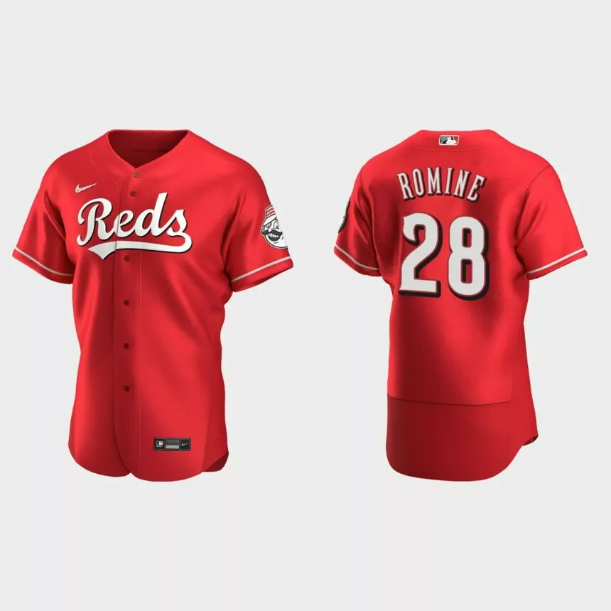 Austin Romine Cincinnati Reds Authentic Alternate Jersey – Scarlet