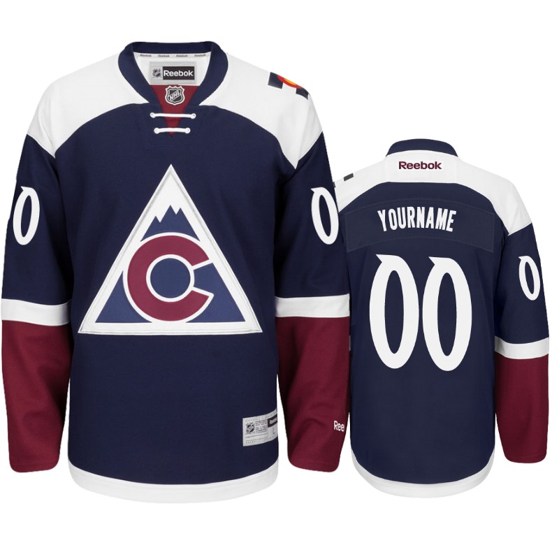 Avalanche Custom Navy Blue Premier Alternate Jersey