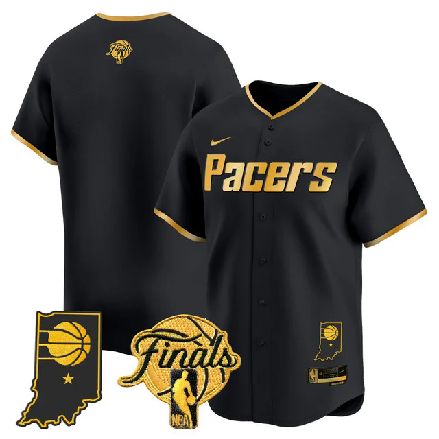 BLANKIndiana Pacers 2025 Finals Vapor Baseball Jersey BLACK BLANK.webp