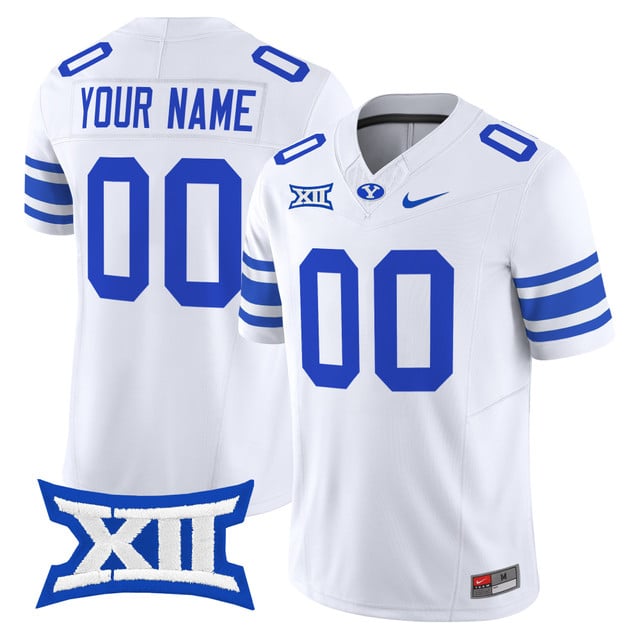 BYU Cougars 2025 Vapor Limited Custom Jersey white