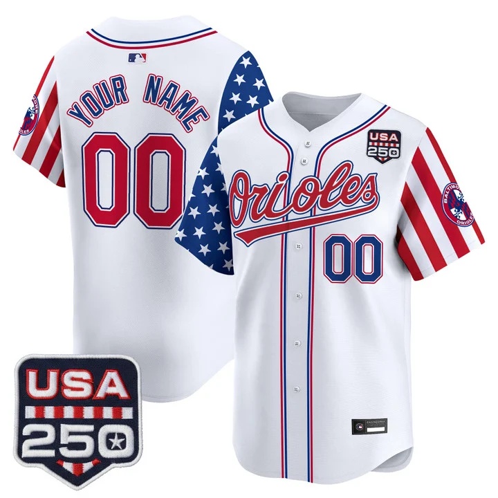 Baltimore Orioles America 250 Edition Vapor Premier Limited Custom Jersey