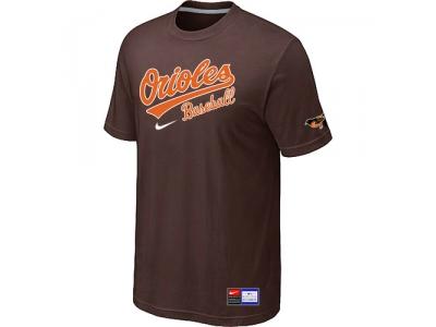 Baltimore Orioles Brown NEW Short Sleeve Practice T-Shirt