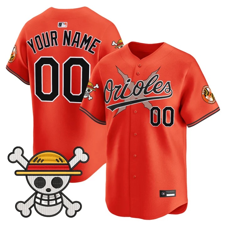 Baltimore Orioles x One Piece Vapor Premier Limited Custom Jersey ORANGE