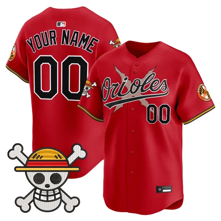 Baltimore Orioles x One Piece Vapor Premier Limited Custom Jersey RED