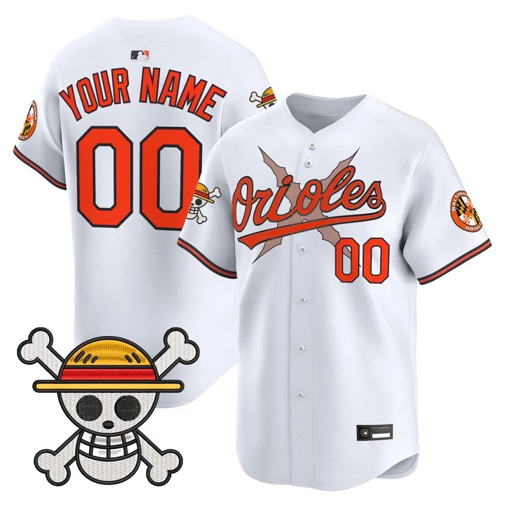 Baltimore Orioles x One Piece Vapor Premier Limited Custom Jersey WHITE