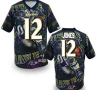 Baltimore Ravens #12 Jones Men's Stitched NFL Elite Fanatical Version Jersey (8)