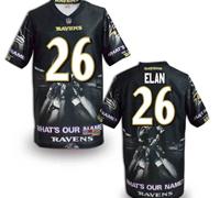 Baltimore Ravens #26 Elan Men's Stitched NFL Elite Fanatical Version Jersey (1)