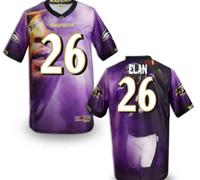 Baltimore Ravens #26 Elan Men's Stitched NFL Elite Fanatical Version Jersey (2)
