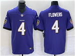 Baltimore Ravens #4 Zay Flowers Purple Vapor Limited Jersey