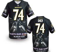 Baltimore Ravens #74 Oher Men's Stitched NFL Elite Fanatical Version Jersey (8)