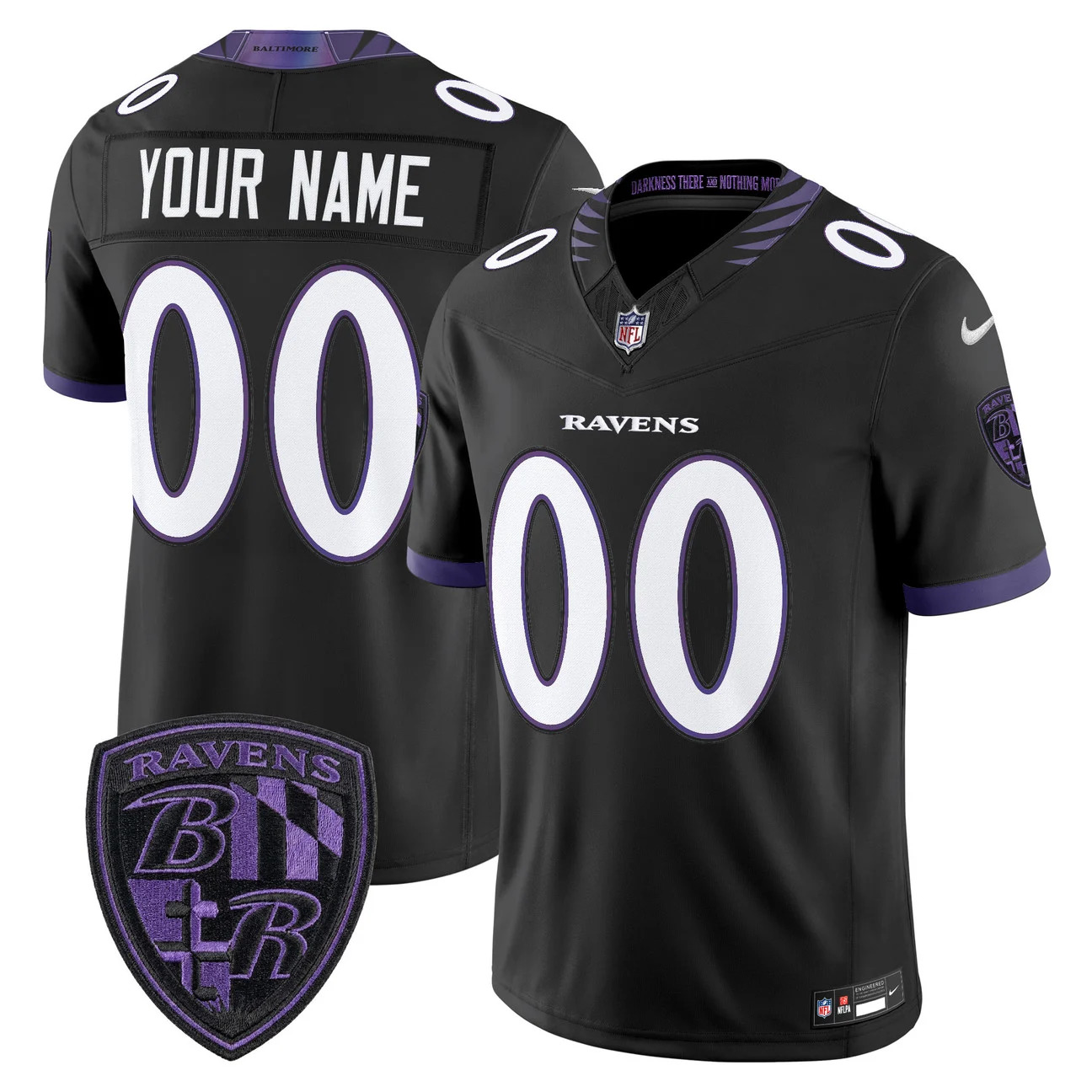 Baltimore Ravens 2026 Vapor Limited Custom Jersey BLACK