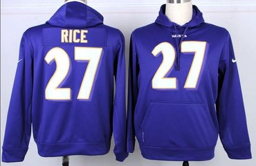 Baltimore Ravens 27 Ray Rice Pullover Hoodie Purple