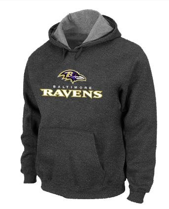 Baltimore Ravens Authentic Logo Pullover Hoodie D.Grey