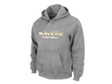 Baltimore Ravens Authentic font Pullover Hoodie Grey