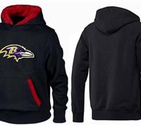 Baltimore Ravens Logo Pullover Hoodie Black & Red
