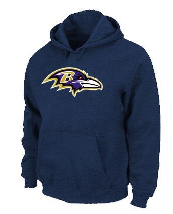 Baltimore Ravens Logo Pullover Hoodie D.Blue
