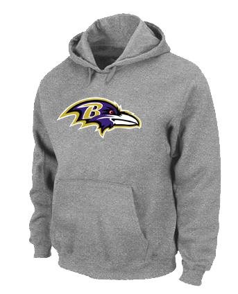 Baltimore Ravens Logo Pullover Hoodie Grey