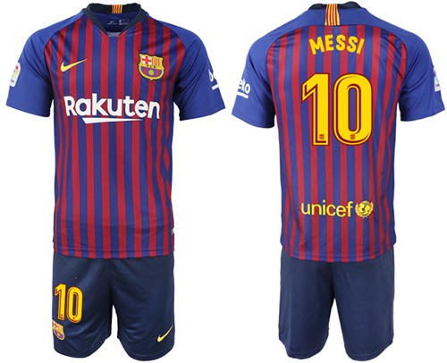 Barcelona #10 Messi Home Soccer Club Jersey