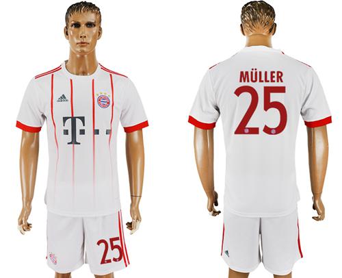 Bayern Munchen #25 Muller Sec Away Soccer Club Jersey