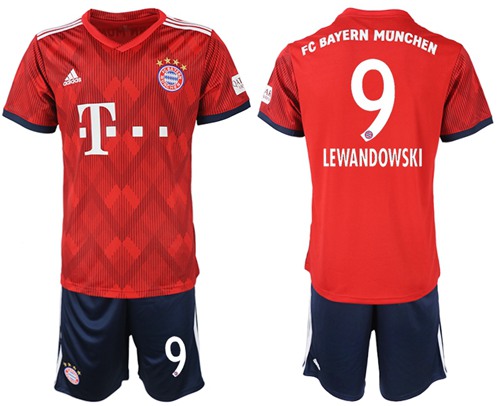 Bayern Munchen #9 Lewandowski Home Soccer Club Jersey