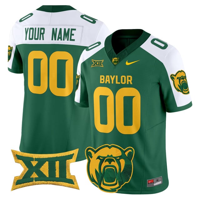 Baylor Bears 2025 Vapor Limited Custom Jersey V2 green white