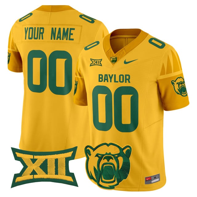 Baylor Bears 2025 Vapor Limited Custom Jersey V2 yellow