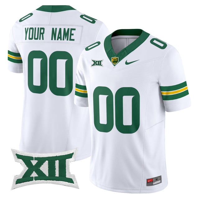 Baylor Bears 2025 Vapor Limited Custom Jersey white
