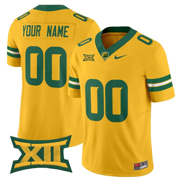 Baylor Bears 2025 Vapor Limited Custom Jersey yellow