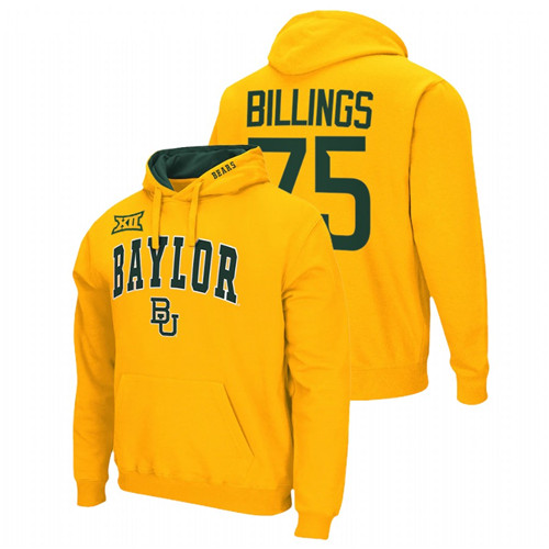 Baylor Bears Andrew Billings Gold College Football Men Pullover Hoodie