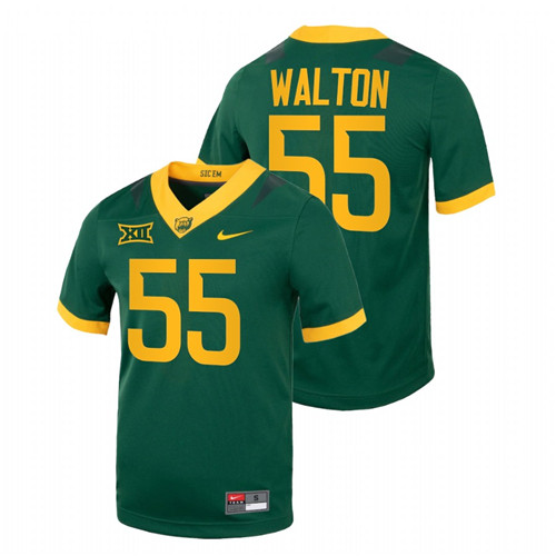 Baylor Bears J.D. Walton College Football Green Jersey NFL Alumni