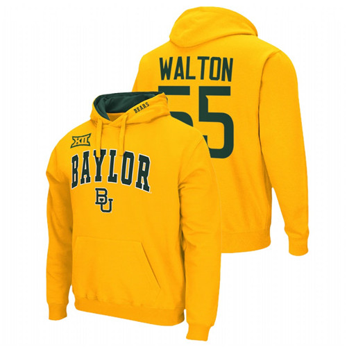 Baylor Bears J.D. Walton Gold College Football Men Pullover Hoodie