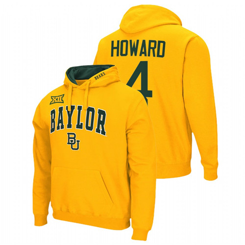 Baylor Bears Xavien Howard Gold College Football Men Pullover Hoodie
