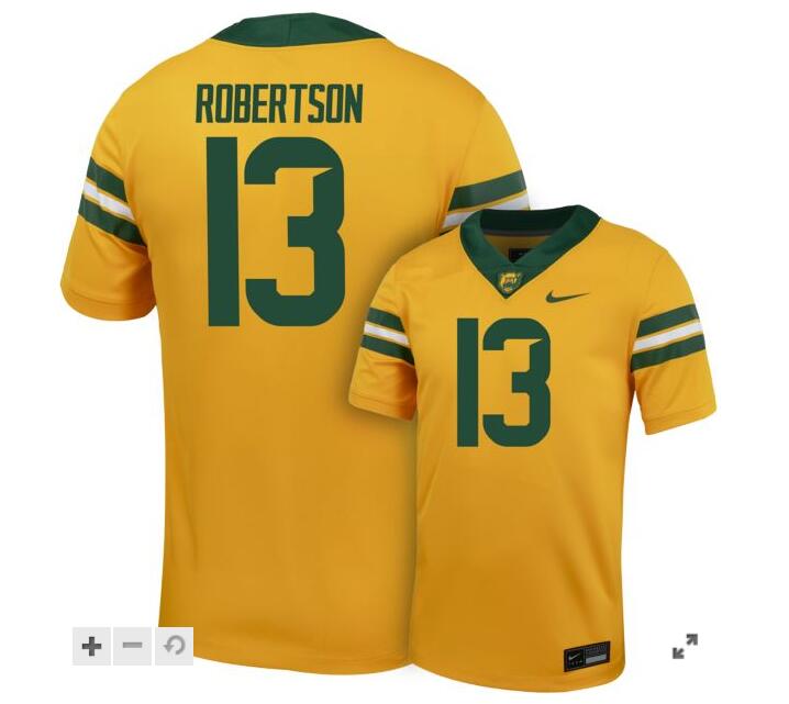Baylor Football Nike Replica Yellow Jersey #13 S ROBERTSON