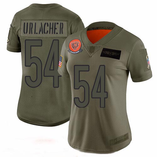 Bears #54 Brian Urlacher Camo Women's Stitched Football Limited 2019 Salute to Service Jersey