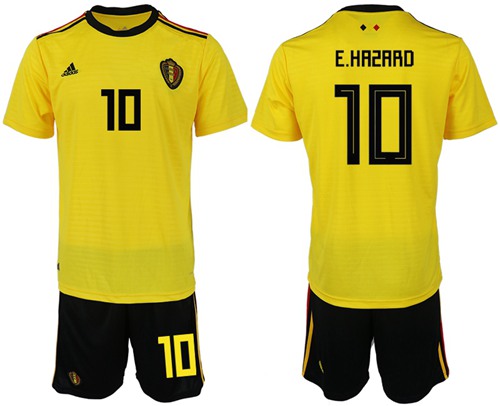Belgium #10 E.Hazard Away Soccer Country Jersey