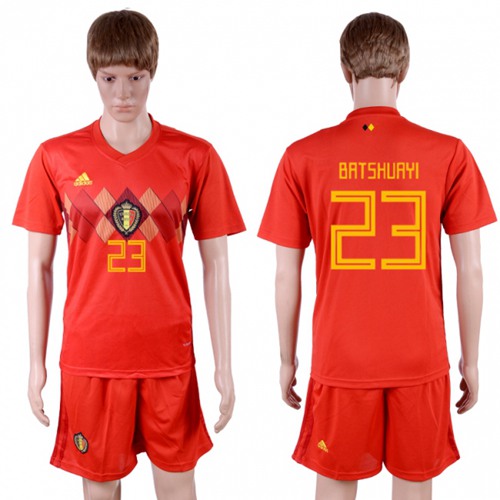 Belgium #23 Batshuayi Red Soccer Country Jersey