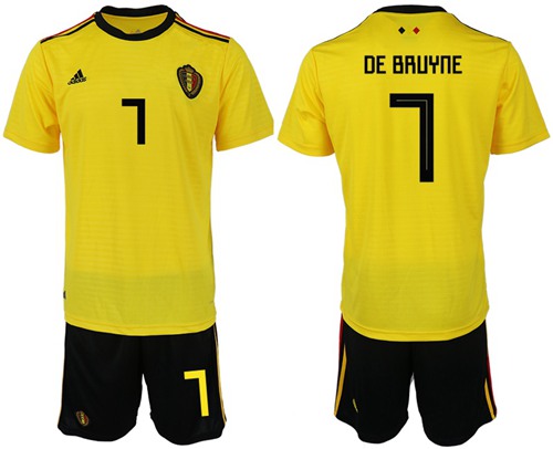 Belgium #7 De Bruyane Away Soccer Country Jersey