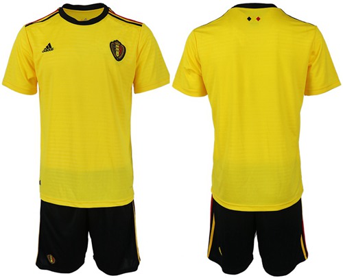 Belgium Blank Away Soccer Country Jersey