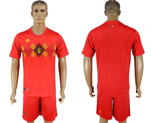 Belgium Blank Red Soccer Country Jersey