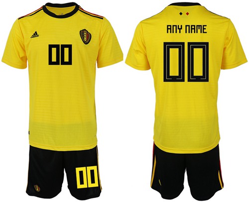 Belgium Personalized Away Soccer Country Jersey