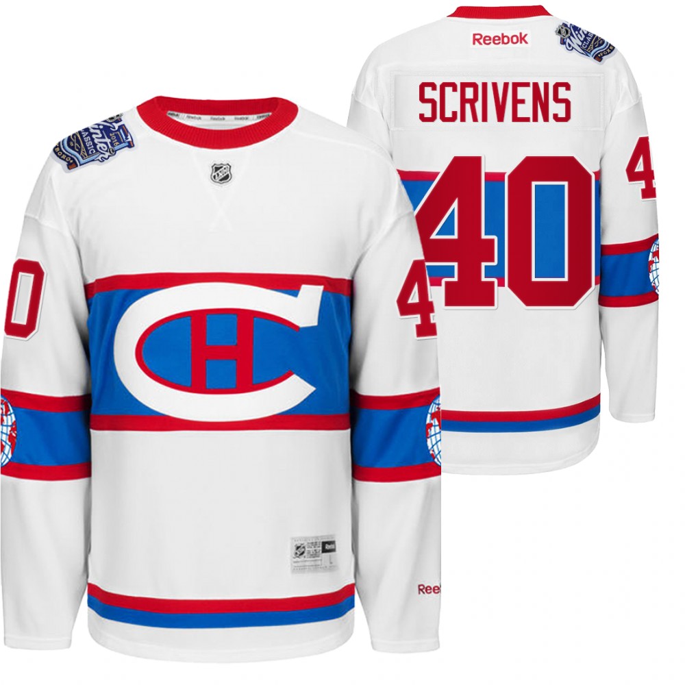Ben Scrivens Montreal Canadiens Throwback to World White Winter Classic Jersey