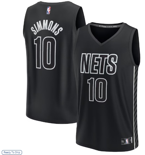 Ben Simmons Brooklyn Nets Fanatics Fast Break Replica Player Jersey - Statement Edition - Black