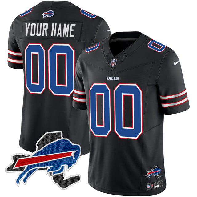 Bills New York Patch Vapor Limited Custom Jersey black