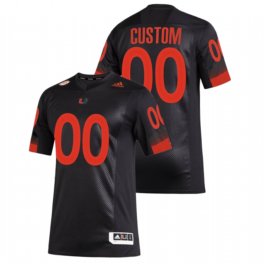 Black Men Miami Hurricanes Custom Miami Nights 2.0 Premier Strategy Jersey